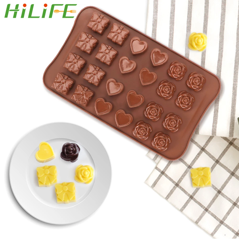 HILIFE Роза любящее сердце формы антипригарная силиконовая форма для торта 3D