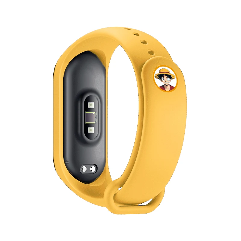 Для mi Band 4 3 силиконовый ремешок на запястье для Xiaomi mi 4 3 ремешок с металлической пряжкой браслет с узором mi band 4 Ограниченная серия - Цвет ремешка: Luffy