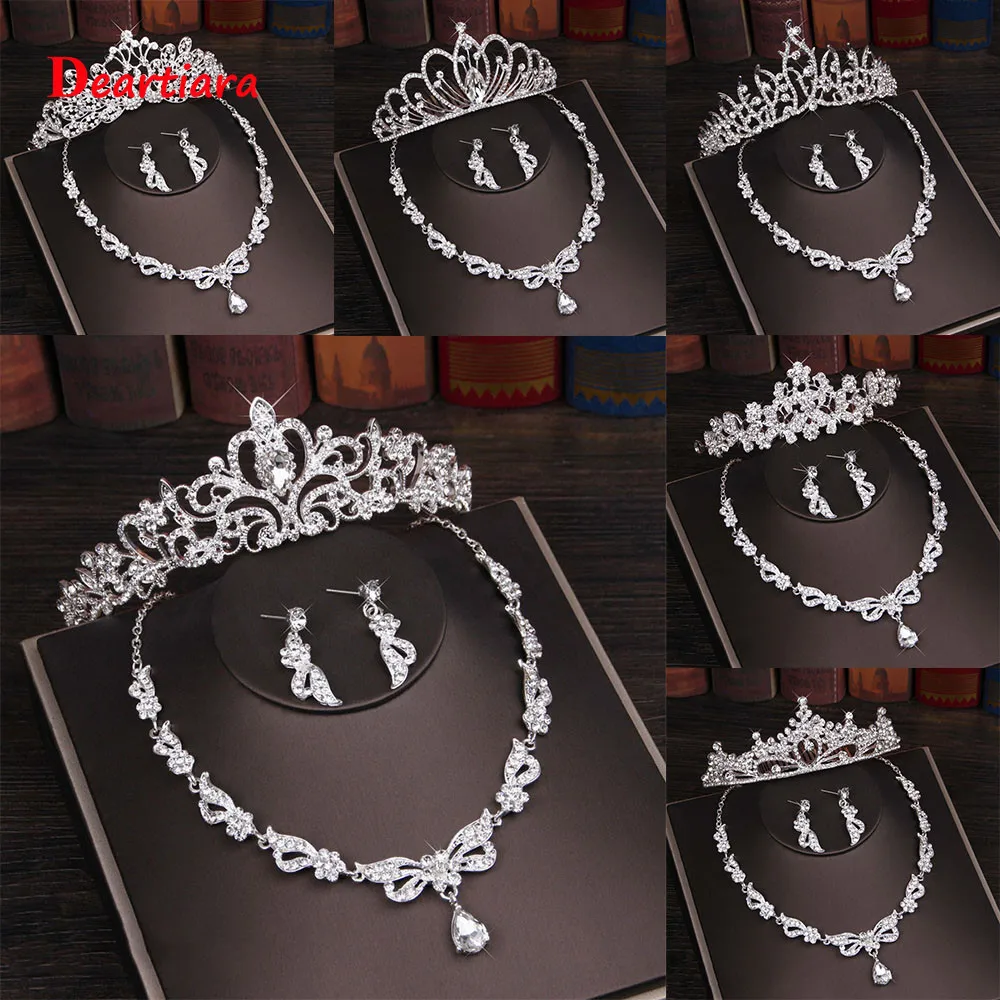 3 шт. набор ювелирных украшений Стразы с кристаллами 8 узоров|Ювелирные наборы для