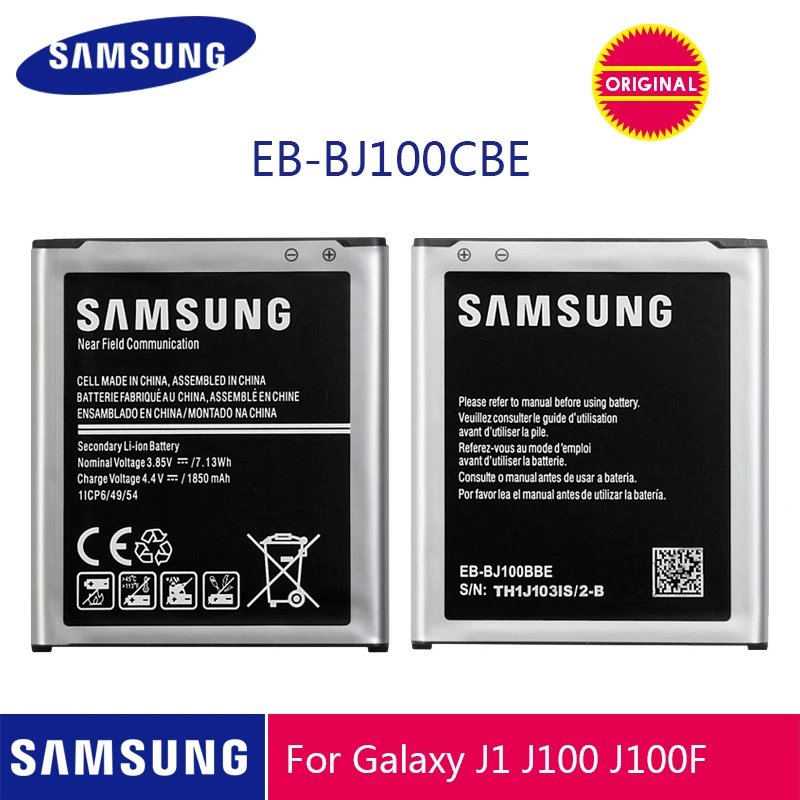 Samsung телефон Батарея EB-BJ100BBE 1850 мА-ч для samsung Galaxy J1 версия J100 J100F J100H J100FN J100M J100D