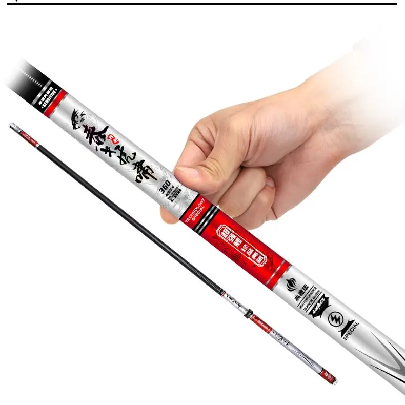 Высококачественная телескопическая удочка из углеродного волокна ручная Удочка