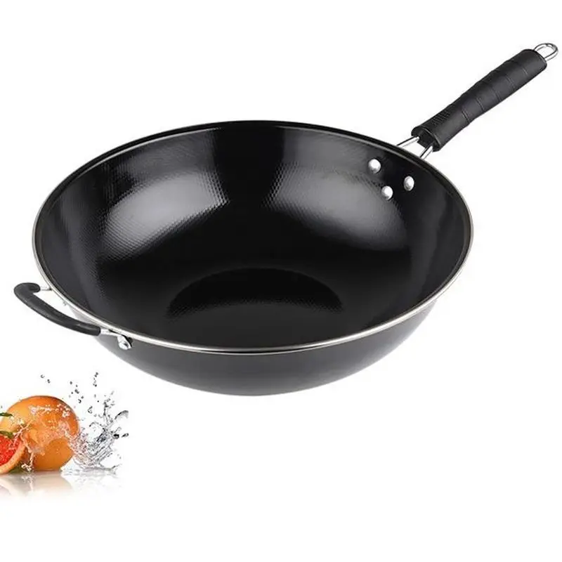 Эмалированная вок Бытовая без покрытия портативная газовая плита с круглым дном