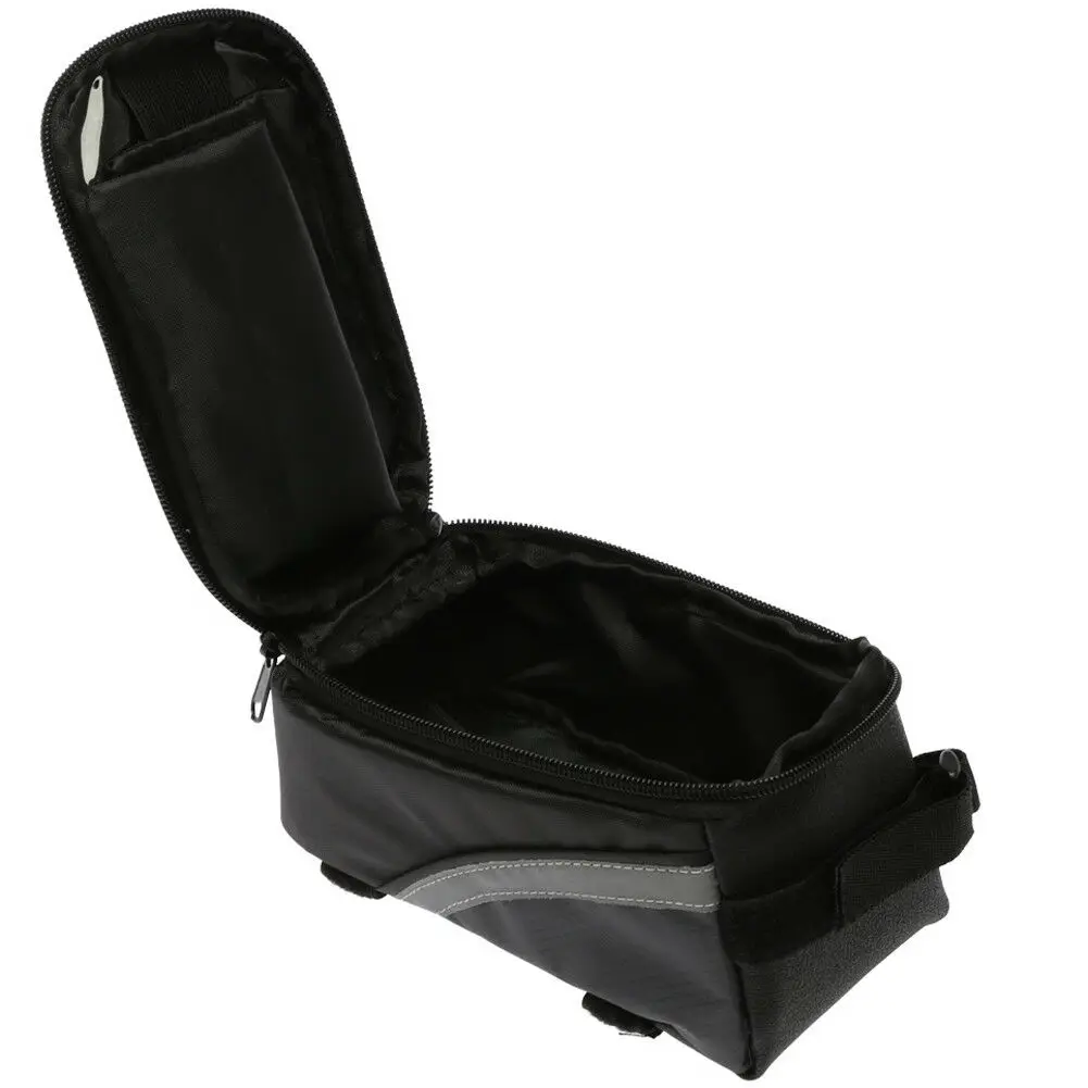 PU Material Waterproof Bicycle Bag Bike Frame Top Tube Touch Screen for Moilbe Phone Moutain Road | Спорт и развлечения