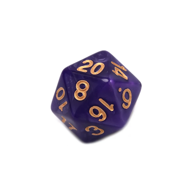 GP 1 шт. прочные перламутровые D20 кости акриловые 20 сторонние кости для настольной игры - Цвет: GP
