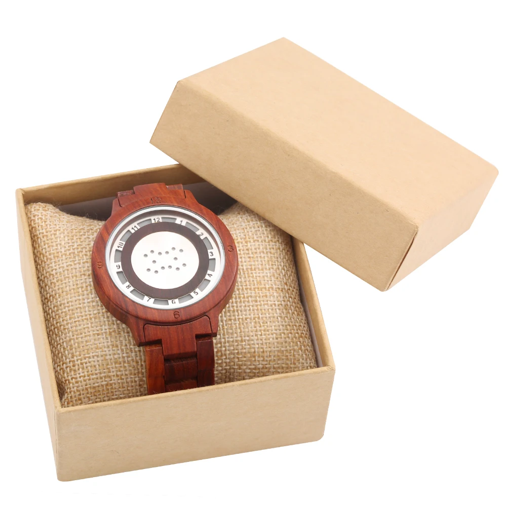 

Full Wooden Led Digital Dispay Wood Watch Men Lady Creativity Watch with Box Fold Buckle With Instruction and Strap Adjuster