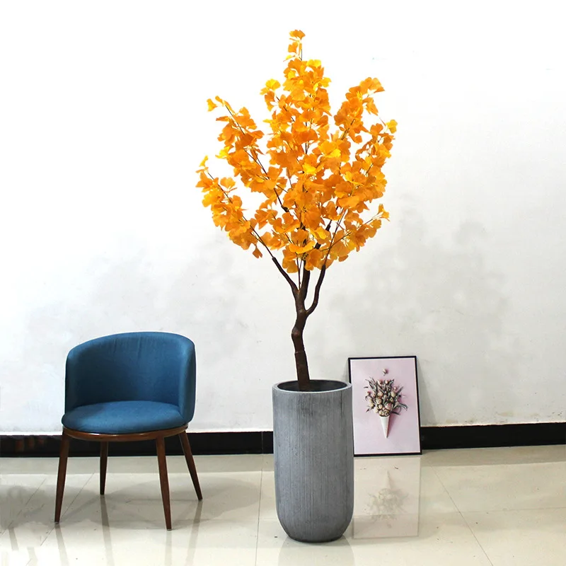 Искусственные растения 160 см дерево гинкго карликовое в горшке Искусственный