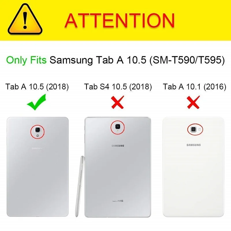 Магнитный складной чехол для Samsung Tab A A2 10 5 SM T590 T595 Фолио Pu кожаный Galaxy Funda Capa|Чехлы