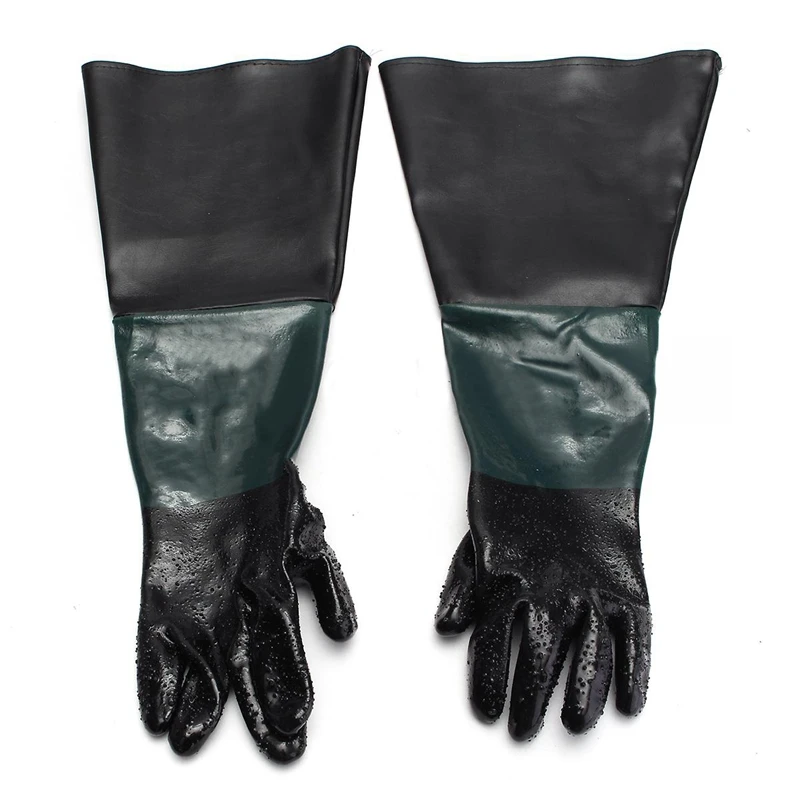 GTBL 1 Pair Heavy Duty Gloves Soft Comfortable Sandblasting Machine Gloves for Sandblaster Sand Blast Cabinet 60Cm