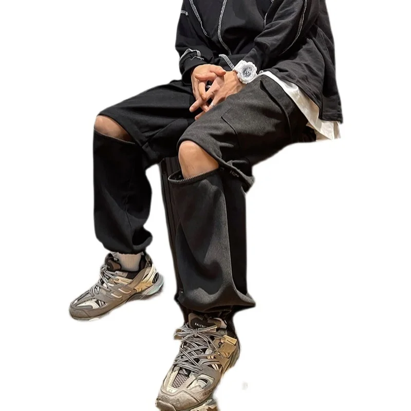 

Personalized zipper overalls, detachable pants, fashionable men's and women's P50 D331 K116