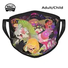 Дизайнерская черная дышащая многоразовая маска Splatoon 2 Splatoon Nintendo Wii U Nintendo Switch