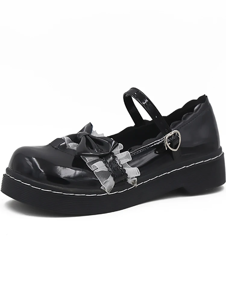 

Soft Round Toe Casual Woman Shoe Clogs Platform Female Footwear Modis Oxfords Creepers Summer New Dress 2021 Leather Buckle Stra