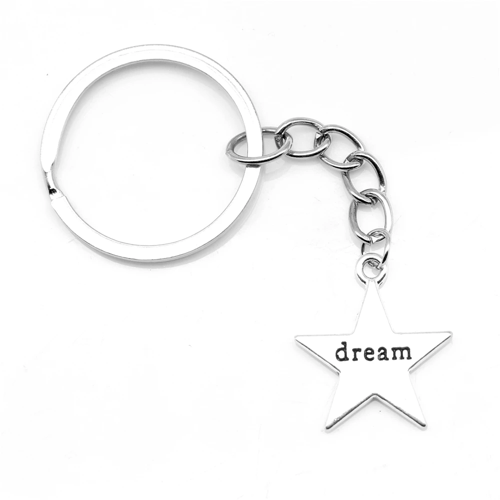 

1 Piece 20X23mm Star Dream Gifts Key Chain Ring