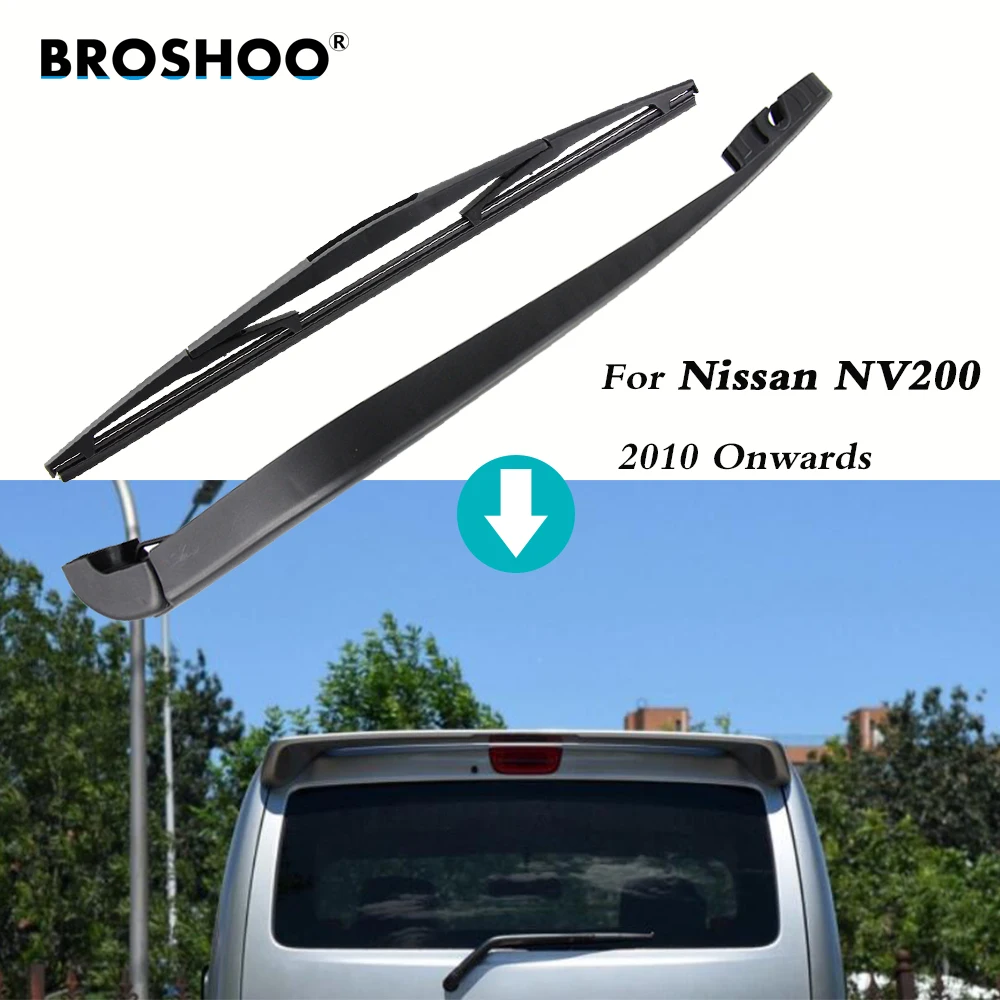 BROSHOO Car Rear Wiper Blades Back Windscreen Arm For Nissan NV200 Hatchback (2010-) 355mm Windshield Auto Styling | Автомобили и