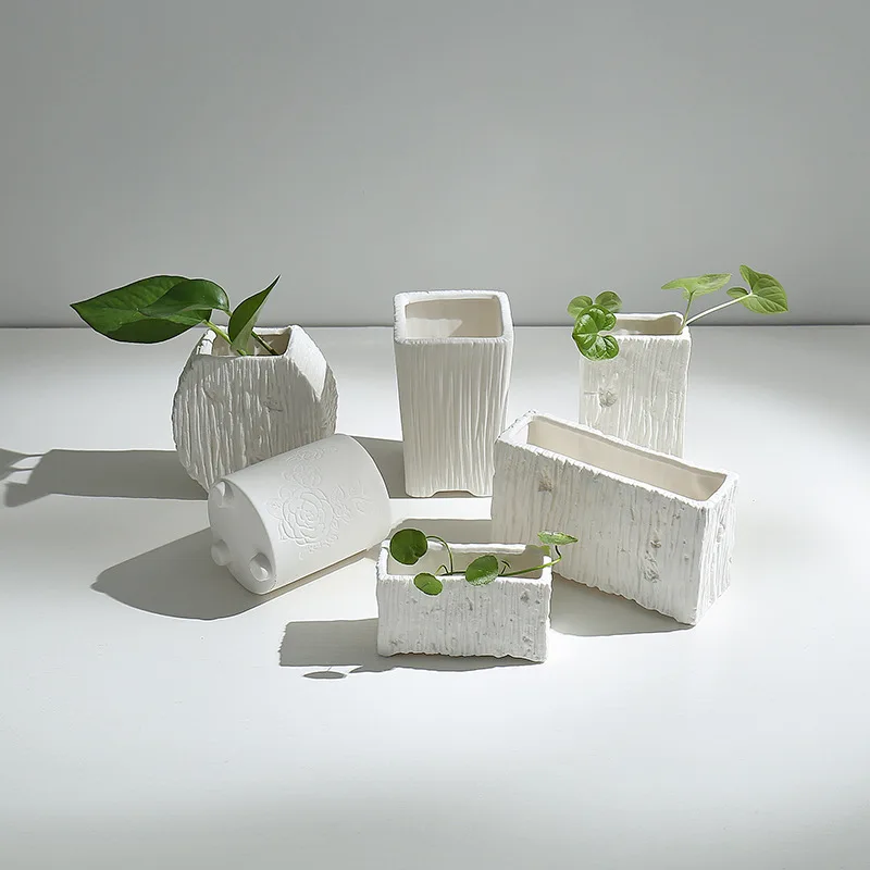 Простая Вегетарианская водная культура белый керамический цветочный горшок