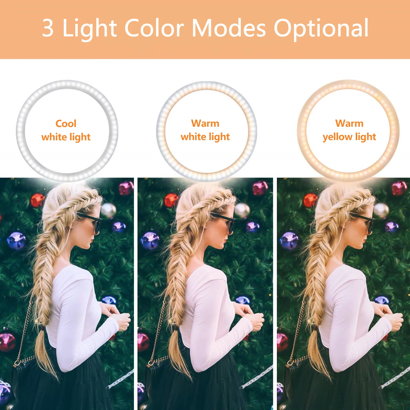 

10 inch RGB Ring Light Tripod LED Photographic Selfie Ring Light with Stand for Smartphone Youtube Makeup Video Studio