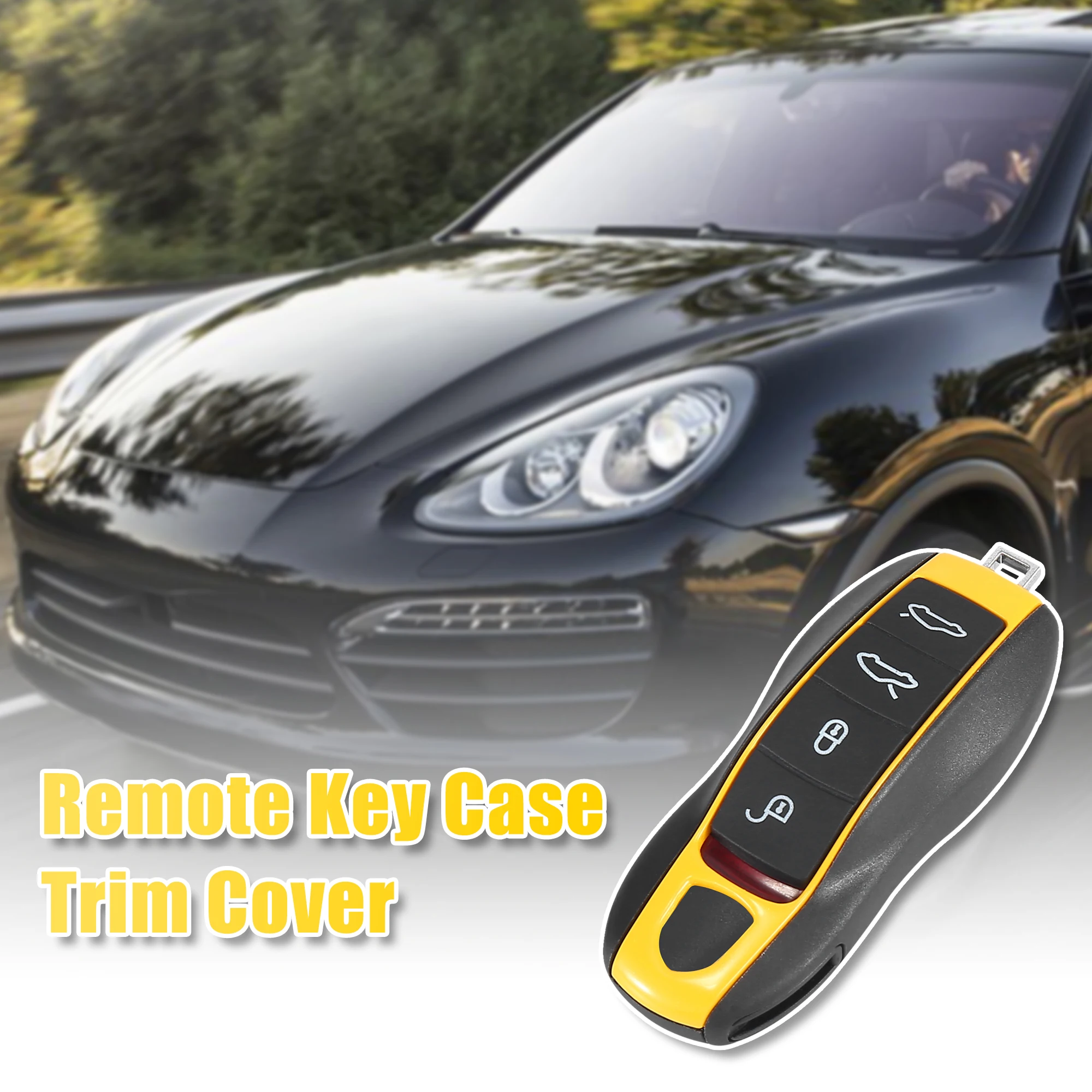 

Чехол X Autohaux Gold Tone Автомобильный Брелок дистанционного управления с ключом, пластиковая накладка для Porsche Cayenne Panamera Macan