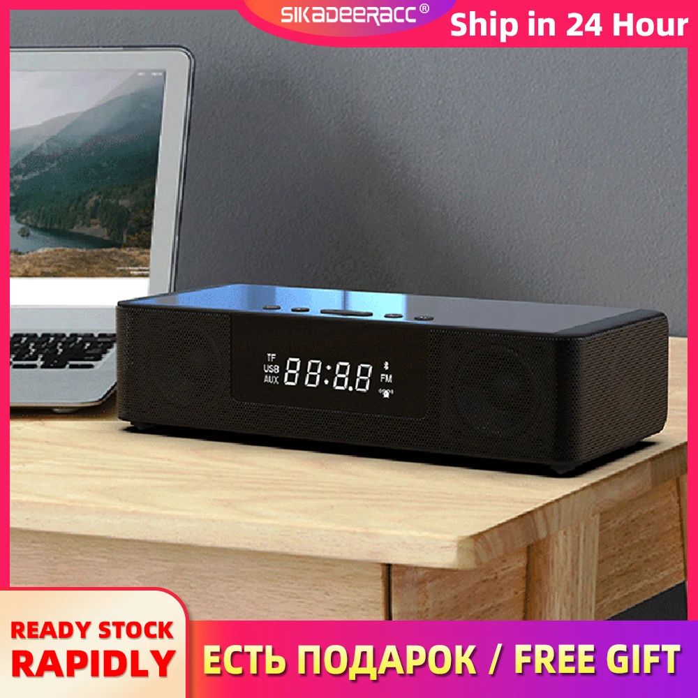 Настольная Колонка Bluetooth 4 2 беспроводное зарядное устройство Hi Fi сабвуфер