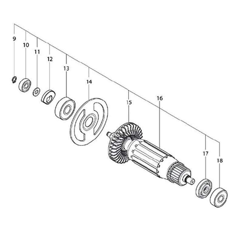 

AC220-240V MAKITA 515443-8 Rotor Motor Armature for M9800B Rotor