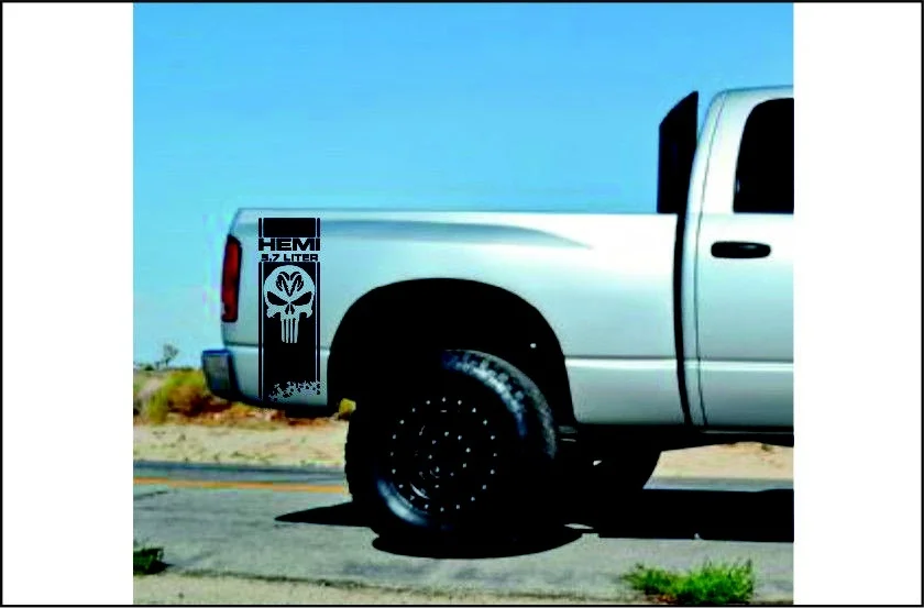 Для 1 комплекта/2 шт DODGE ram HEMI 5.7L 2x полосы для ram 1500 2500 3500 виниловые наклейки на кузов наклейки
