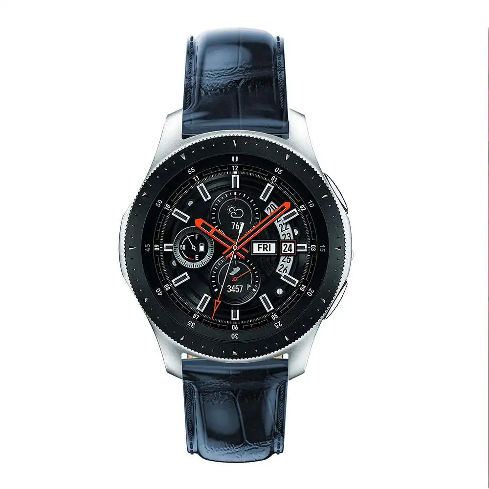22 мм 20 мм крокодиловый ремешок для samsung gear Sport S2 S3 Classic Frontier Galaxy Watch 42 46 мм Band Huami Amazfit Bip huawei GT 2