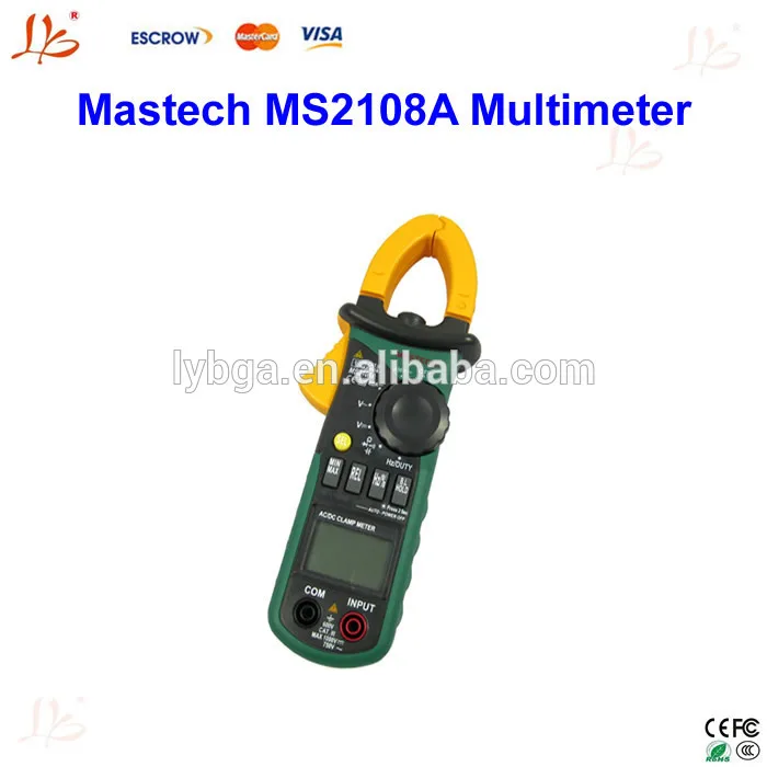 Токоизмерительные клещи Mastech MS2108A с автоматическим диапазоном постоянного и