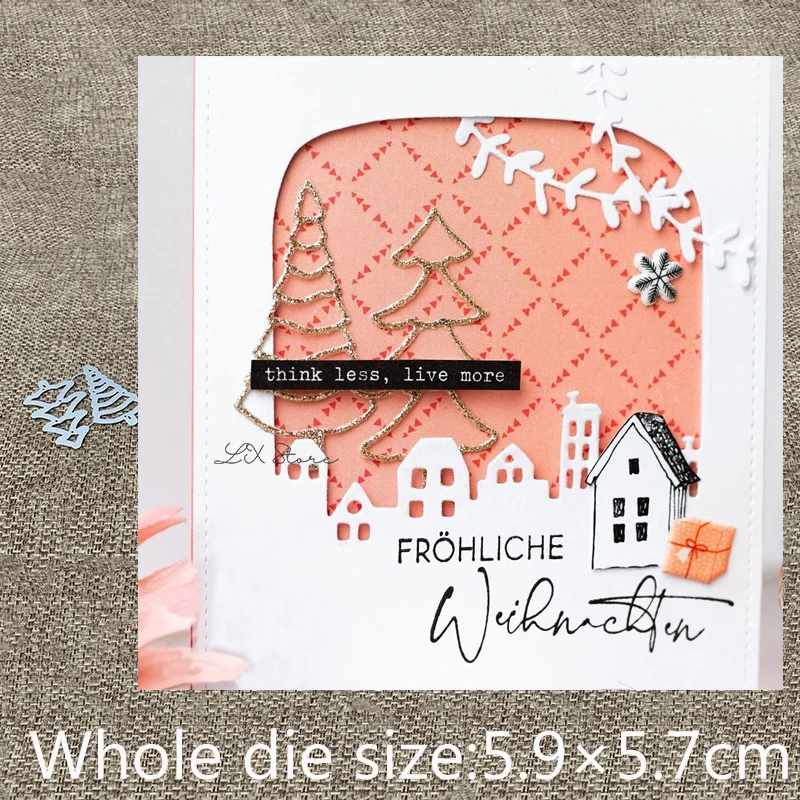 Новый дизайн металлический вырубной Штамп для рукоделия 2 шт. украшения деревьев