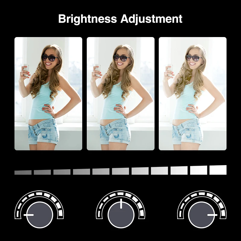 8 дюймовая настольная кольцевая лампа 5500K бесступенчатый светодиодный