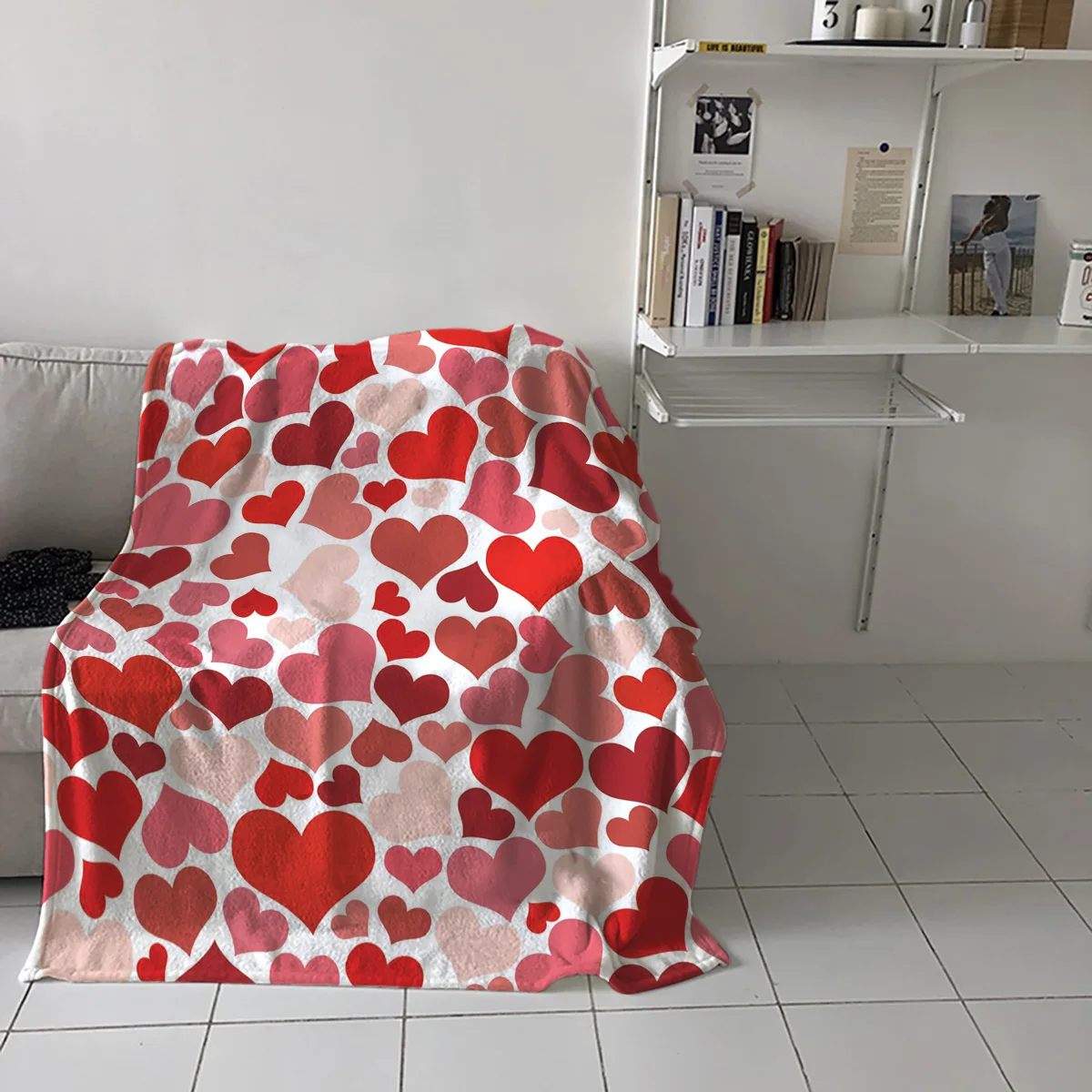 Покрывало на кровать в виде красного сердца День святого Валентина s-одеяло