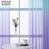 dream karin multi color gradient tulle curtains for living room bedroom modern organza voile curtains window treatment panels