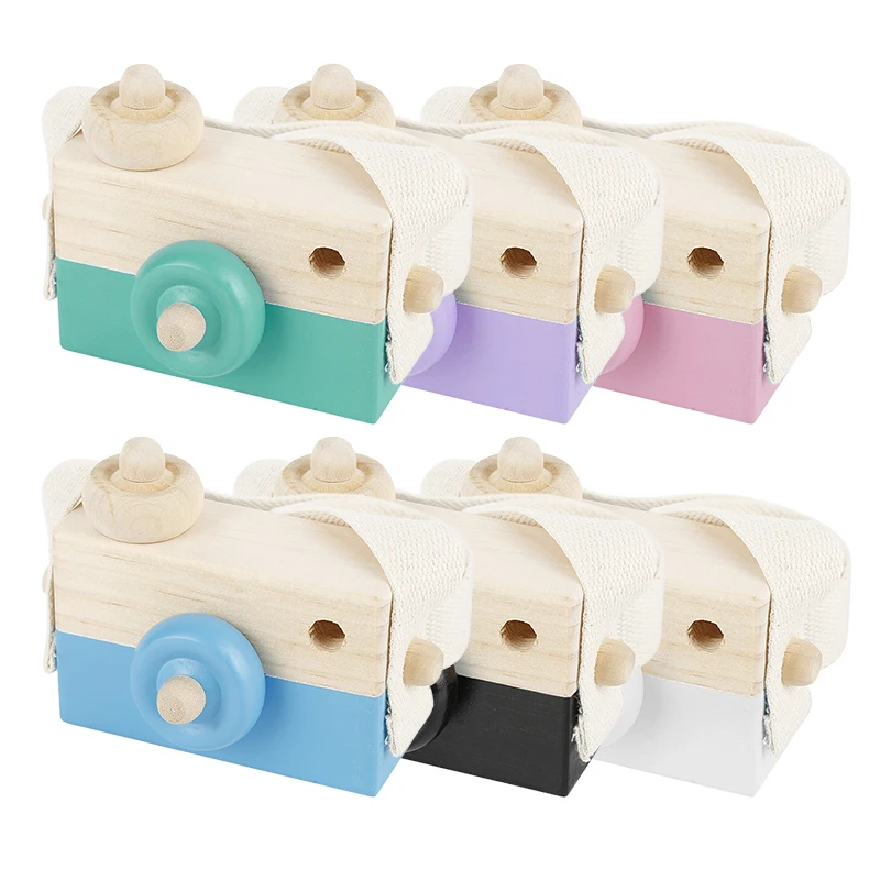 

Cute Nordic Hanging Wooden Camera Toys Baby Kids Safe Natural Educational Toys Fashion Home Photography Prop Decor Gifts