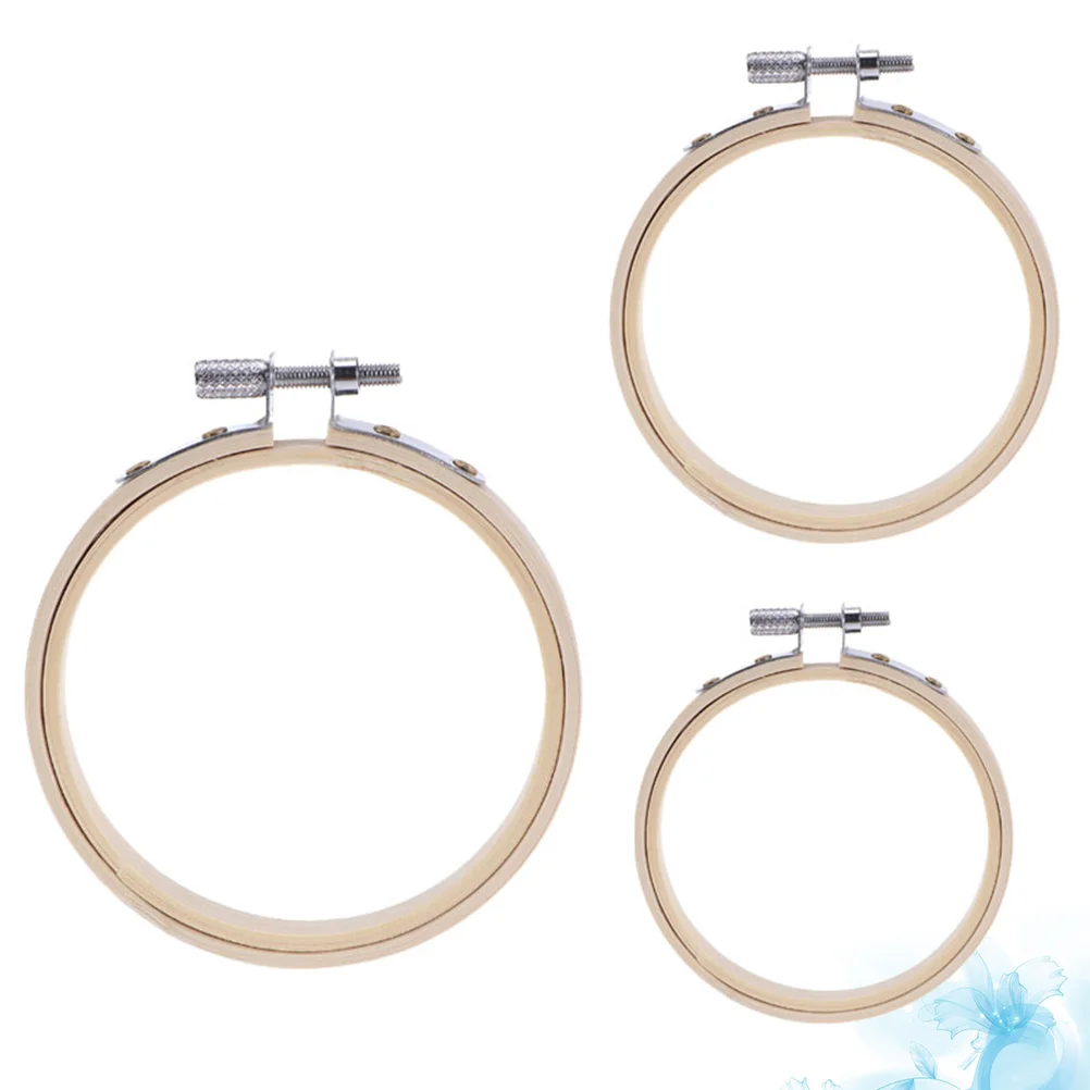 

4 Pcs Bamboo Cross-stitch Frame Sewing Manual Tool