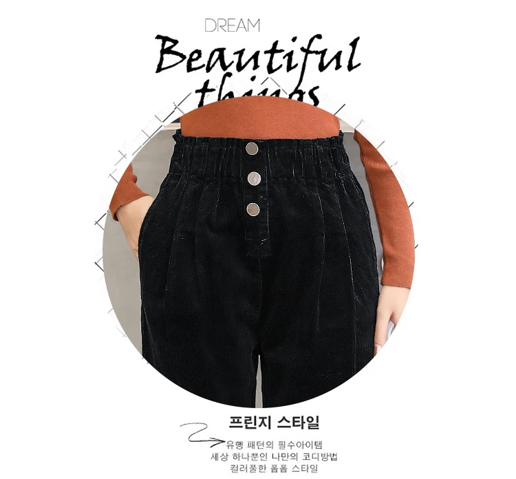 Women Corduroy Pants Vintage Casual Warm Woman Corduroy Trousers Loose Harem Pant S-5XLPlus Size Autumn Winter New Fashion