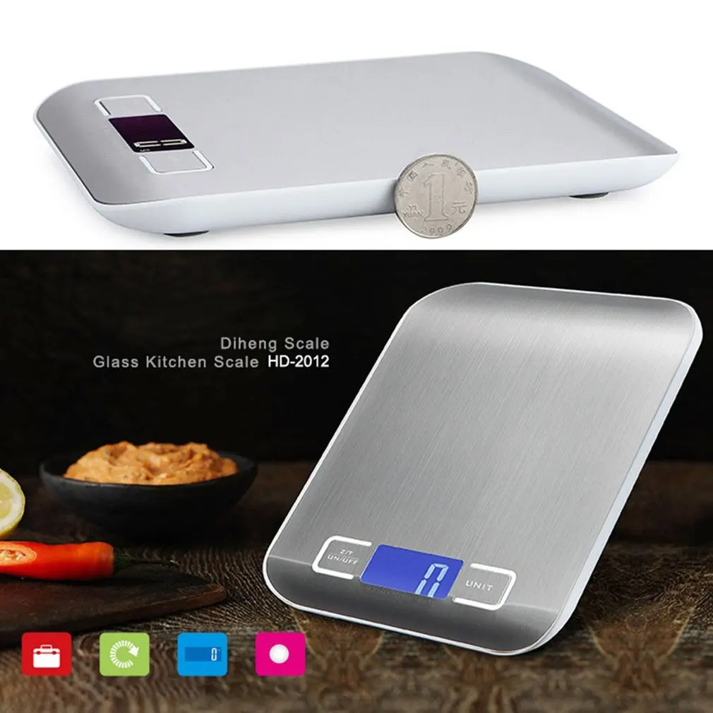 Электронные весы из нержавеющей стали портативные кухонные овощные