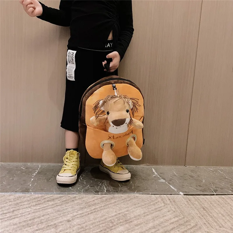 Детский рюкзак с животными для мальчиков и девочек милый ранец школьных книг