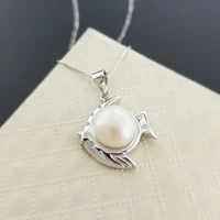s925 silver necklace female simple clavicle chain pearl pendant korean wild diy jewelry for women hypoallergenic