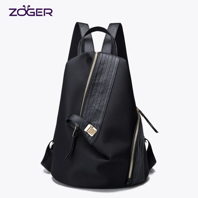 black Zoger рюкзак женский новая Корейская версия диких оксфордских тканей Анти-Вор путешествия моды личности дамы рюкзак - Цвет: black