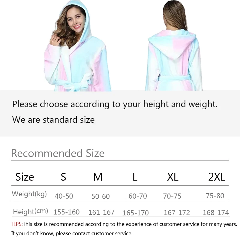

Women Lightweight Plush Warm Bathrobe With Hood Soft Coral Velvet Bathrobe Cartoon Cute Flannel Nightgown Sleepwear Robes ouc507