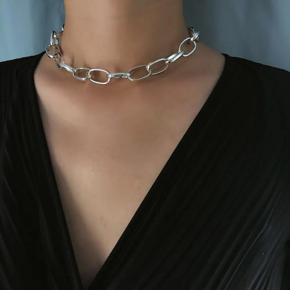 Кубинский чокер Майами Женский цепь под воротник в стиле панк и хип-хоп объемное