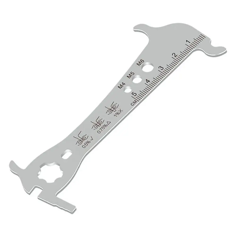 

6 In 1 304 Stainless Steel Bike Chain Checker For MTB Road Bike Bicycle Chain Checker Gauge Chain Checking Measuring Tool Ruler