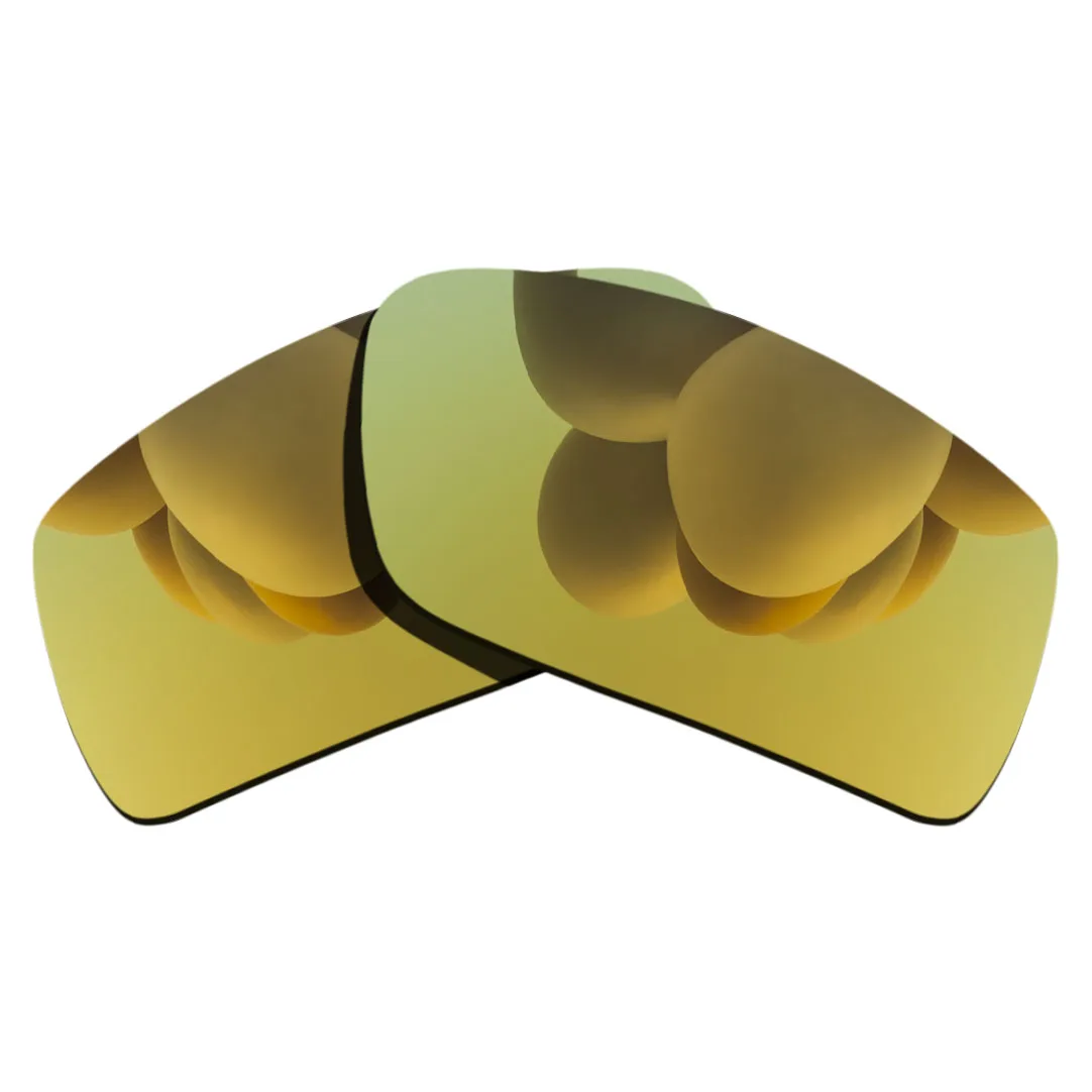 (Черный + 24K Gold зеркальным покрытием) 2 пар поляризованных Сменные линзы для Gascan