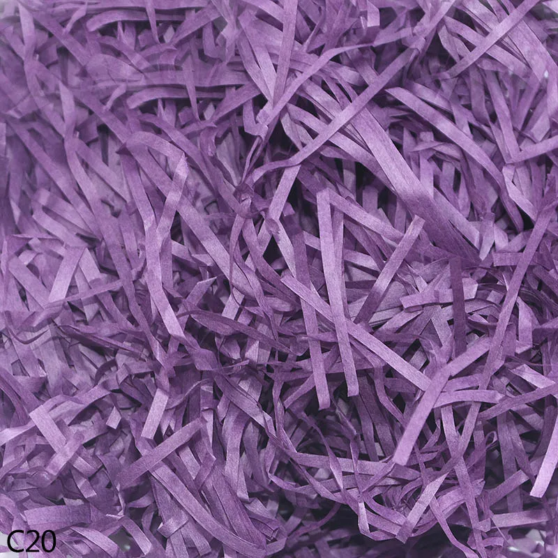 C20 50/100 г бумажная рафия измельченный DIY Подарочная коробка наполнение Crinkle бумага конфетти Свадебная подарочная коробка Заполненные украшения 8 - Цвет: C20