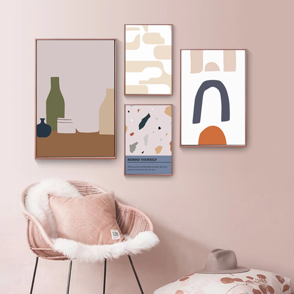 Ваза в скандинавском стиле фотопостер настенная живопись на холсте настенные