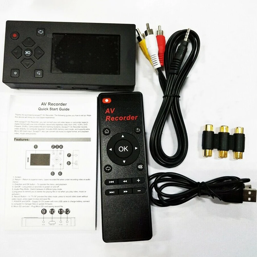 AV захват профессиональные VHS ленты видеокамера MP3 аналоговый в цифровой плеер