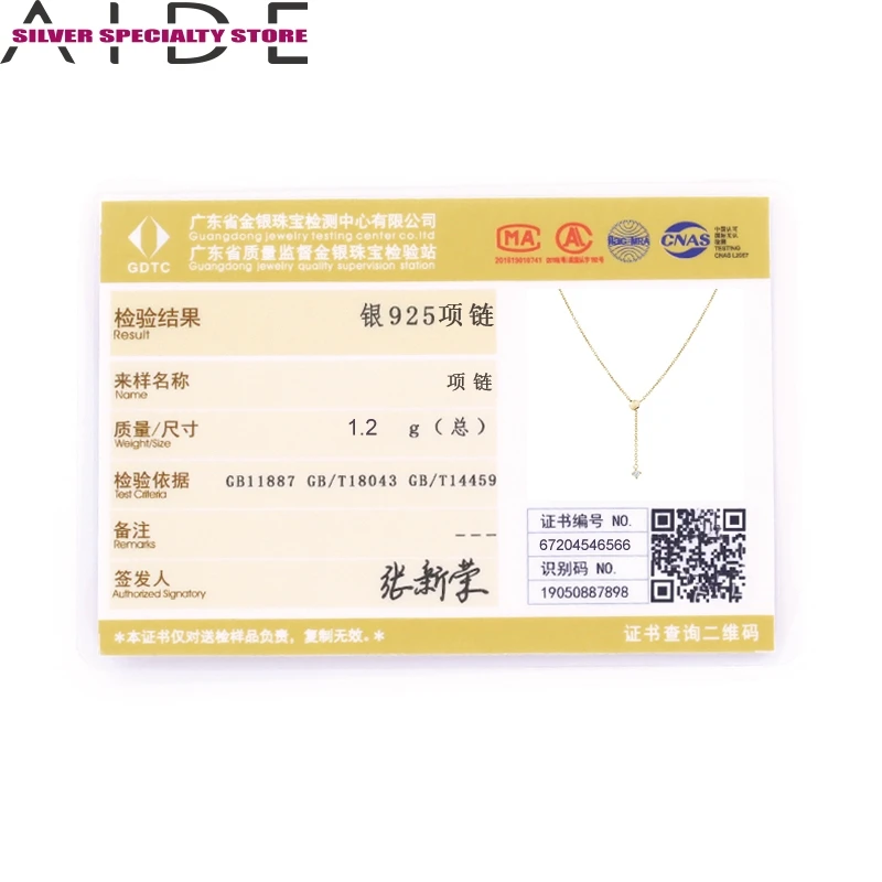

AIDE 925 Sterling Silver Necklace For Women Luxury Jewelry Mini Pendant Choker Charms Collares Bijoux Collar Girls Party Gift CZ