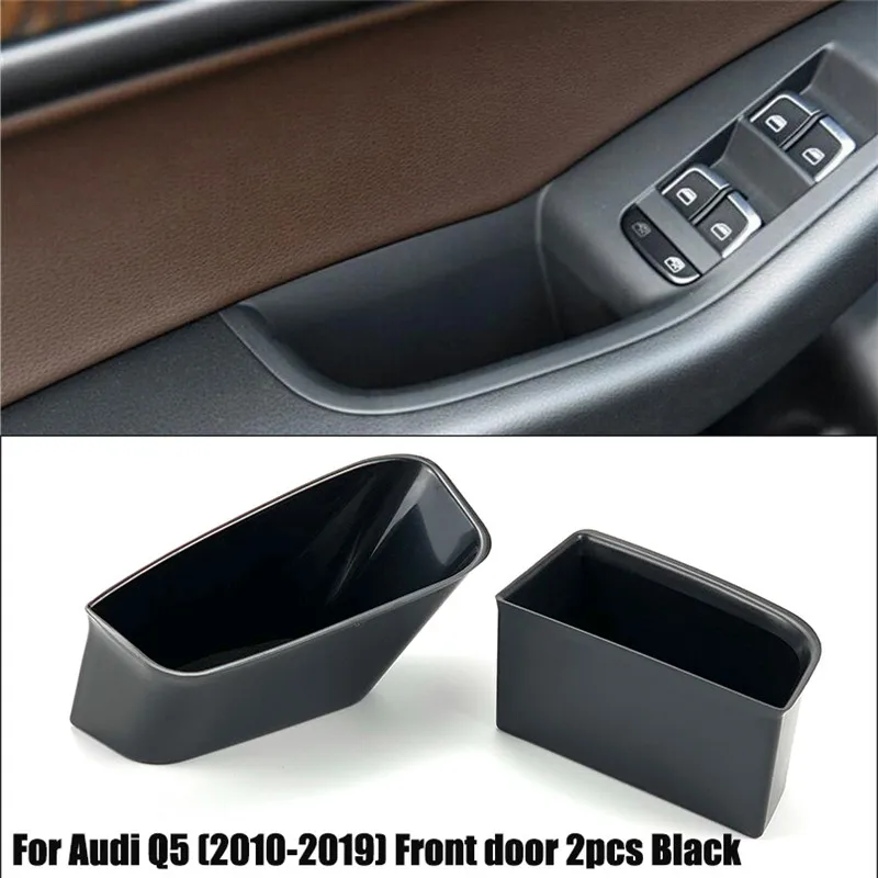 

1pair Car Organizer for Audi A4 B8 A5 S5 Q5 SQ5 8R Door Handle Armrest Storage Box Container Holder Tray Accessories Car Styling