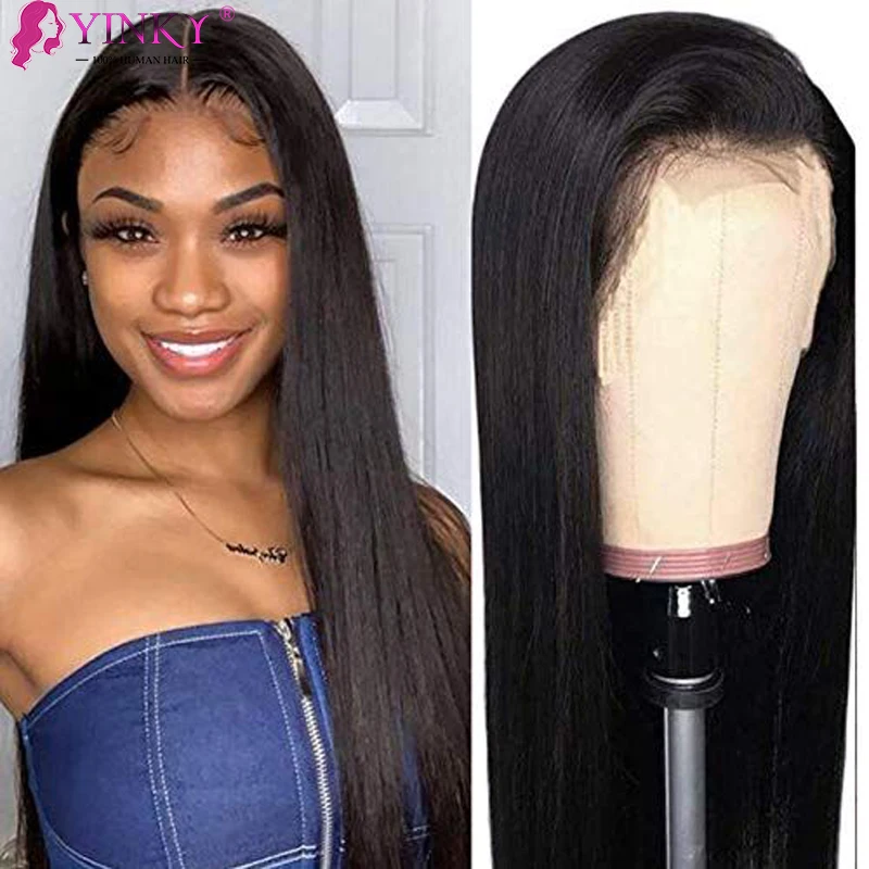 T Part Lace Wig Cheap Human Hair Wigs For Black Women Brazilian Straight Human Hair Wig 13x4x1 Pre Plucked Bleached Knots Wigs