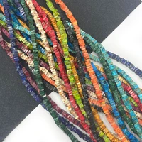 natural stone beads square turquoise material necklace making jewelry diy creative charm bracelet supplies accessories gifts