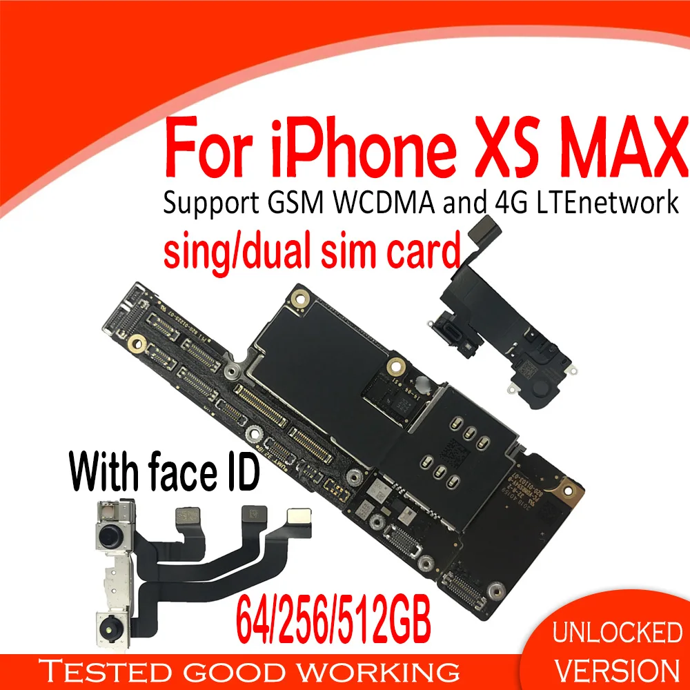Логическая плата для iPhone XS Max материнская с/без Face ID 100% оригинальная