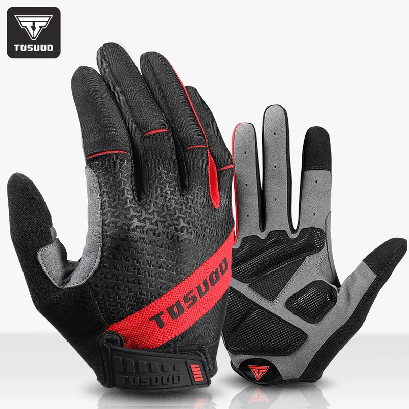 

TOSUOD Full Finger Cycling Gloves Touch Screen man Riding Fitness MTB Bike Bicycle GEL Gloves Winter Autumn Gloves Accessories