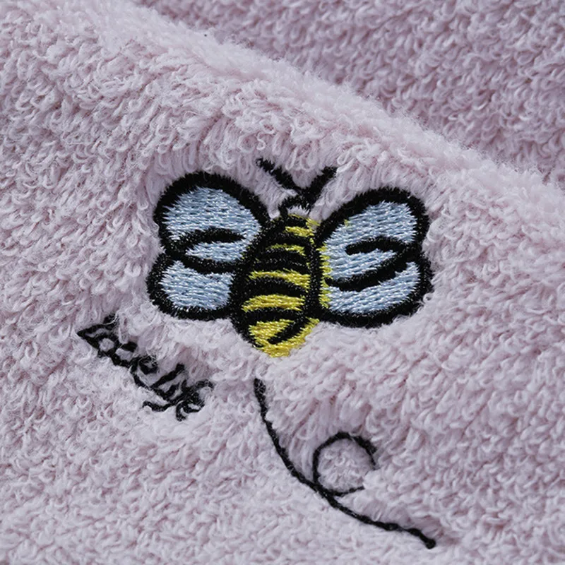 

30x55cm 100% Cotton Cartoon Animal Pattern Embroider Quick-Dry Soft Children Kids Bathroom Hand Face Towel